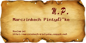 Marczinkech Pintyőke névjegykártya
